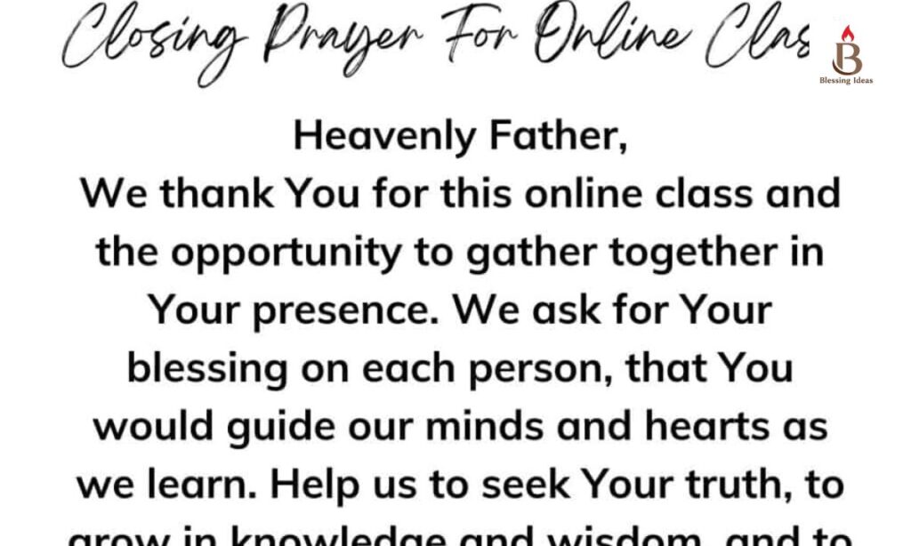 Closing Prayer for an Online Meeting