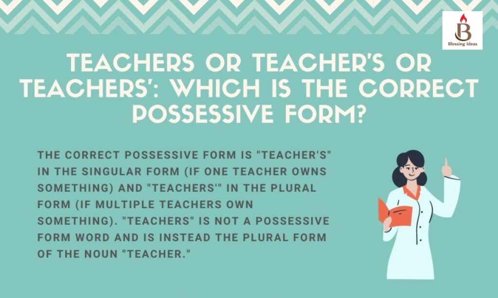 Teacher's or Teachers' or Teachers Understanding the Differences (1)