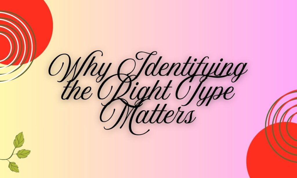 Why Identifying the Right Type Matters